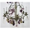 Image 2 : French Crystal and Bronze 6 Light Chandelier