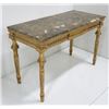 Image 2 : Pair Marble Top Carved Console Tables