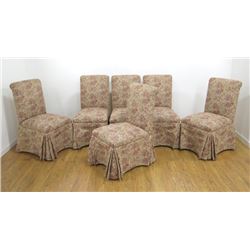 Set of 6 Upholstered Dining Chairs