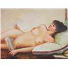 Image 3 : Modern Oil on Canvas, Reclining Nude