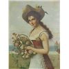 Image 1 : Julius Simmonds, Portrait of Lady w/ Flower Basket