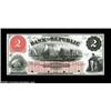 Image 1 : Boston, MA- Bank of the Republic $2 G4a ProofAnother striking orange overprinted Proof, this tracing
