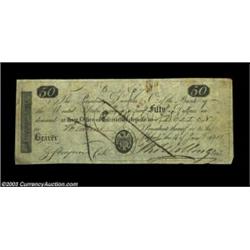 Boston, MA- Bank of the United States $50 Jan. 16, 1801 C166Another excessively rare early counterfe