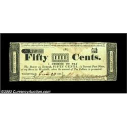 Woodville, MS- Unidentified Issuer 50ó June 20, 1839 Leggett UNLThe issuer's name on this piece is a