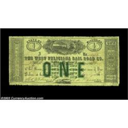 Woodville, MS- West Feliciana Rail Road Co. $1 Jan. 16, 1862 Leggett 9Evenly circulated no-problems.