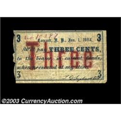 Concord, NH- L.G. Sylvester 3ó Jan. 1, 1864A nice piece of late issue New Hampshire scrip. Fine-Very