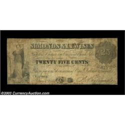 Victor, NY - Simonds & Lewis 25ó Jan. 2, 1854 Harris 8. Scrip from a dry goods merchant. Scarce. Ver