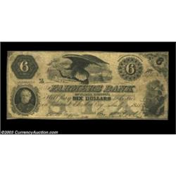 Elizabeth City, NC - Farmers Bank of North Carolina $6 July 1, 1855 C8Although a counterfeit of the.