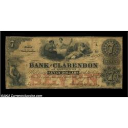 Fayetteville, NC - Bank of Clarendon $7 Aug. 1, 1855 G5aA much scarcer odd denomination note, fully.