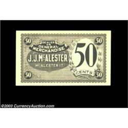 McAlester, IT - J.J. McAlester 25ó, 50ó, $1 RemaindersA nice trio of remainders from this Indian Ter