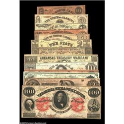 Southern States Obsolete Group Lot.Montgomery, AL - State of Alabama $10 Jan. 1, 1864 VF; 25ó Jan. 1