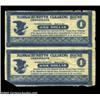 Boston, MA - Massachusetts Clearing House $1-$1 Mar. 10, 1933 Shafer MA100-1 Uncut PairAn uncut pair
