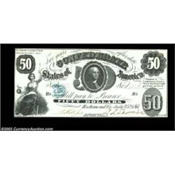 T8 $50 1861. This Choice Crisp Uncirculated example ranks among the finest examples of this type tha