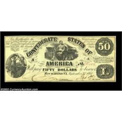 T14 $50 1861. Yet another example of a typically common type in an uncommon grade, this Choice Crisp