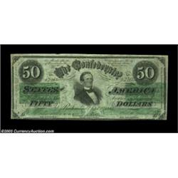 T16 $50 1861. Attractive Very Fine Jefferson Davis fifty. Important notice: We expect to be auctioni