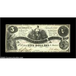 T36 $5 1861. Perhaps the most common 1861 issue, this note is not typically seen this pristine. Choi