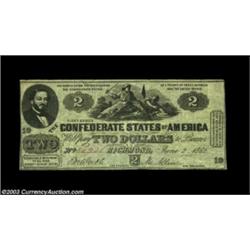 CT42 Counterfeit $2 1862. Very Fine-Extremely Fine, a nicely margined lithographed counterfeit with.