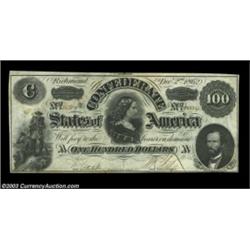 T49 $100 1862. A broadly margined Lucy Pickens note with strictly original paper quality and outstan