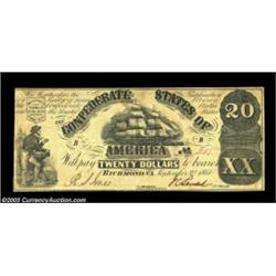 Confederate Pair.T18 $20 1861 Very FineT41 $100 1862 Crisp Uncirculated 2 notes Important notice: We