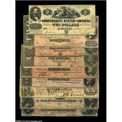 Confederate Grouping.T18 $20 1861 Very FineT41 $100 1862 Choice About UncirculatedT42 $2 1862 Very F