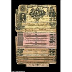 Confederate Group Lot. Included are a T20, CT20 Counterfeit, T34, T36, T39, T40, T52 (seven examples