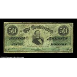Jefferson Davis $50 Set.A set of all four Jeff Davis issues:T16 $50 1861 Fine-Very FineT50 $50 1862.