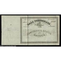Ball T-174 Confederate Call CertificateAn unissued 1864 Call Certficate bearing 4% interest. The lat