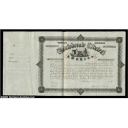 Ball T-342 1864 Confederate BondAn unissued certificate bearing 6% interest. The security for paymen