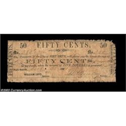 Fort Smith, AR - City of Fort Smith 50ó Dec. 23, 1861 UNLThis variety, as is the case with two other