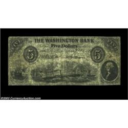 Washington, DC - The Washington Bank $5 Nov. 1, 1854 G6A very nice note from this bank that Haxby ca