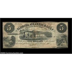 Jacksonville, FL - Florida Atlantic & Gulf Central Rail Road Co. $5 18-- undated remainderA rare rai