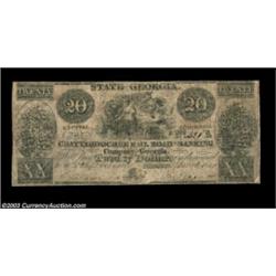 Columbus, GA- Chattahoochee Rail Road & Banking Company of Georgia $20 Nov. 16, 1840 G12An even toug