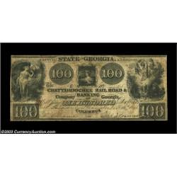 Columbus, GA- Chattahoochee Rail Road & Banking Company of Georgia $100 Nov. 16, 1840 G16A great Geo