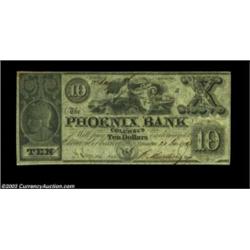 Columbus, GA- Phoenix Bank $10 Dec. 20, 1843 G8A much scarcer denomination which is offered very inf