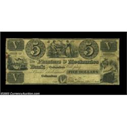 Columbus, GA- The Planters & Mechanics Bank $5 G8A very scarce bank, with this the only note from he