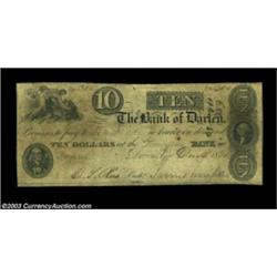 Darien, GA- The Bank of Darien $10 Dec. 2, 1831 G34A very scarce note from this small southeastern G