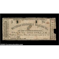La Grange, GA- Western Insurance Banking Co. $1 Sept. 2, 1862A very rare note which we've not handle
