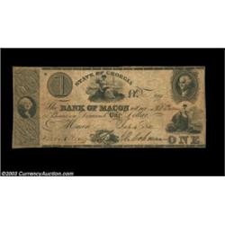 Macon, GA- Bank of Macon $1 July 4, 1831 G2Evenly circulated Fine example. Important notice: We expe