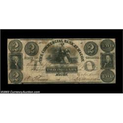 Macon, GA- Commercial Bank $2 Oct. 15, 1845 G4A tougher denomination from this bank. Fine-Very Fine.