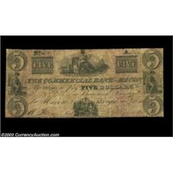 Macon, GA- Commercial Bank $5 Oct. 15, 1845 G10Well circulated but intact Very Good. Important notic