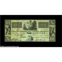 Macon, GA- Commercial Bank $10 Oct. 15, 1845 G12A very scarce denomination from here, with this exam
