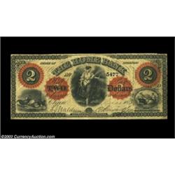 Elgin, IL- The Home Bank $2 Dec. 21, 1863 G4A simply great note in all respects, from a bank which a