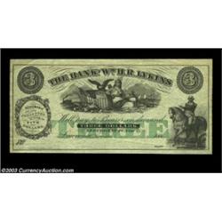 Lawrence, KS- The Bank of Wm. H.R. Lykins $3 Whitfield 229Even nicer than the $2 from the same issue