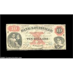 Burksville, KY - Bank of Louisville $10 C44, two examplesTwo notes, both counterfeits of the Burksvi