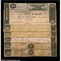 Georgetown, KY - Bank of Georgetown$1 May 4, 1818 G12 AU; $2 May 4, 1818 G14 Fine-VF; $3 July 4, 181