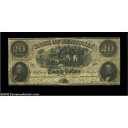 Hopkinsville, KY - Bank of Kentucky $20 June 16, 1855 C274A rare counterfeit of a note for which bot