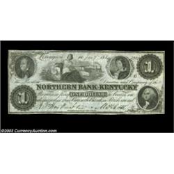 Lexington, KY - Northern Bank of Kentucky $1 Jan. 12, 1854 C286A nice example of a counterfeit of th