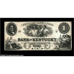 Newport, KY - Bank of Kentucky $1 Feb. 1, 1852 G2A nice proof that appears quite nice but has a few.
