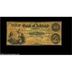 Shelbyville, KY - Bank of Ashland $10 Aug. 1, 1857 C22aThis lovely counterfeit of this branch bank o