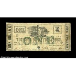 Baton Rouge, LA- City of Baton Rouge $1 June 18, 1862A very nice example of this tougher municipal i